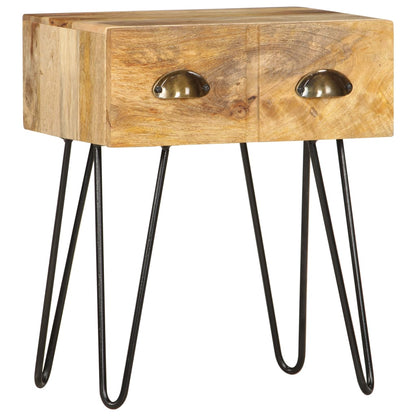 vidaXL Bedside Cabinet | Brown | Solid Mango Wood | 40x30x50 cm