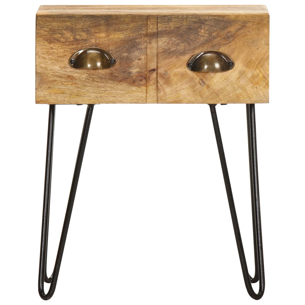 vidaXL Bedside Cabinet | Brown | Solid Mango Wood | 40x30x50 cm