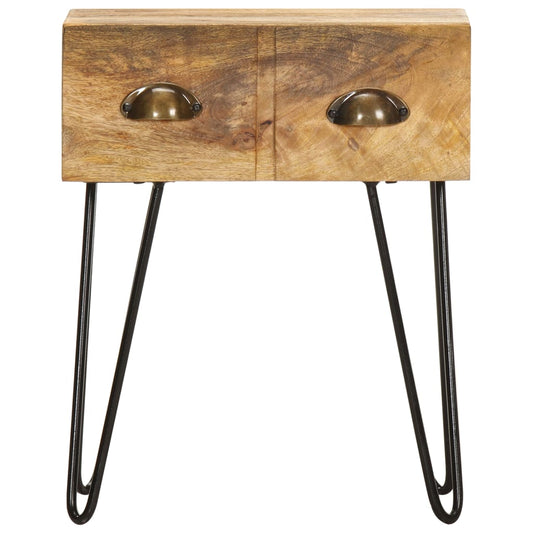 vidaXL Bedside Cabinet | Brown | Solid Mango Wood | 40x30x50 cm