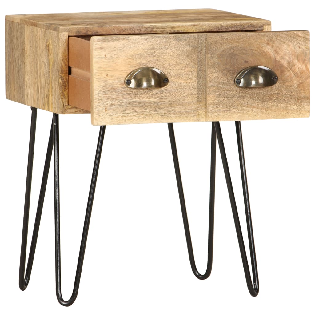 vidaXL Bedside Cabinet | Brown | Solid Mango Wood | 40x30x50 cm