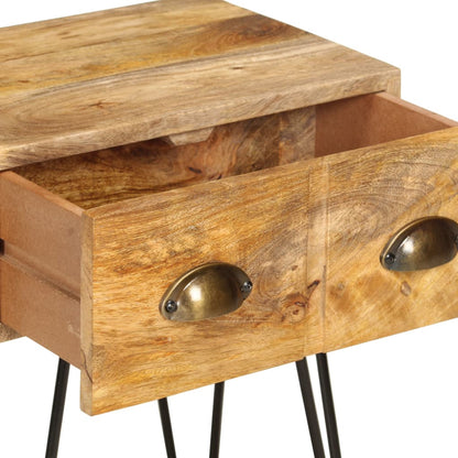 vidaXL Bedside Cabinet | Brown | Solid Mango Wood | 40x30x50 cm