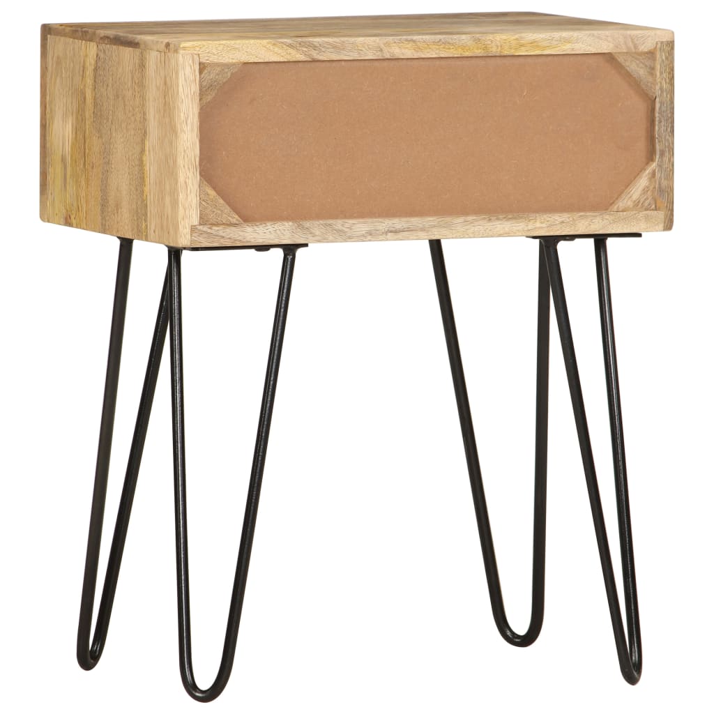 vidaXL Bedside Cabinet | Brown | Solid Mango Wood | 40x30x50 cm