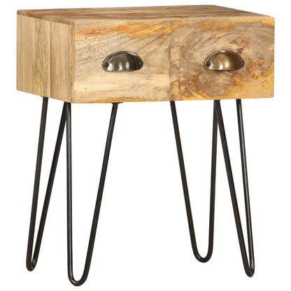vidaXL Bedside Cabinet | Brown | Solid Mango Wood | 40x30x50 cm