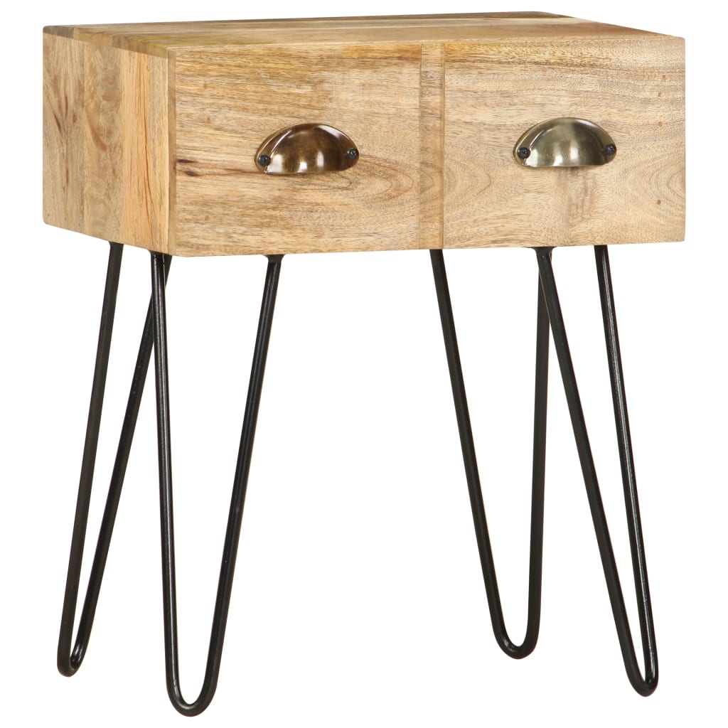vidaXL Bedside Cabinet | Brown | Solid Mango Wood | 40x30x50 cm