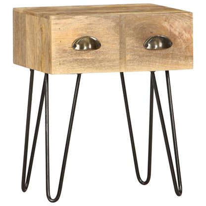 vidaXL Bedside Cabinet | Brown | Solid Mango Wood | 40x30x50 cm