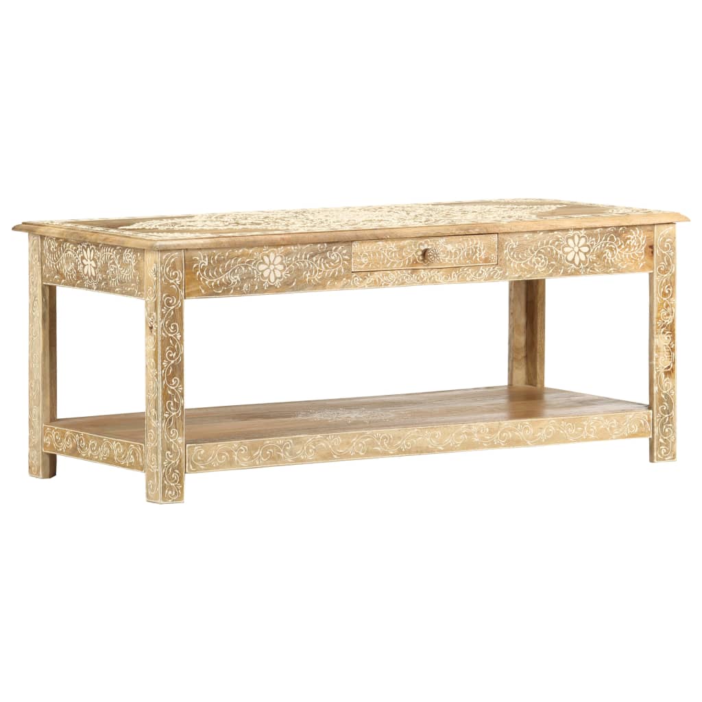 vidaXL Coffee Table | Brown | Solid mango wood | 110x50x45 cm | Coffee Table