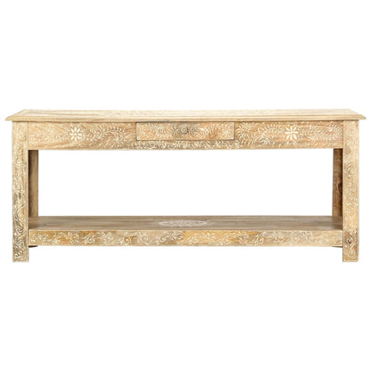 286146 vidaXL Coffee Table 110x50x45 cm Hand Painted Solid Mango Wood