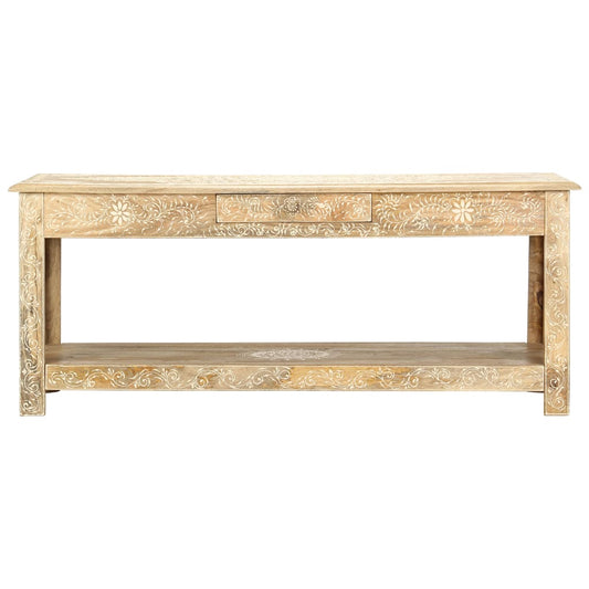 286146 vidaXL Coffee Table 110x50x45 cm Hand Painted Solid Mango Wood