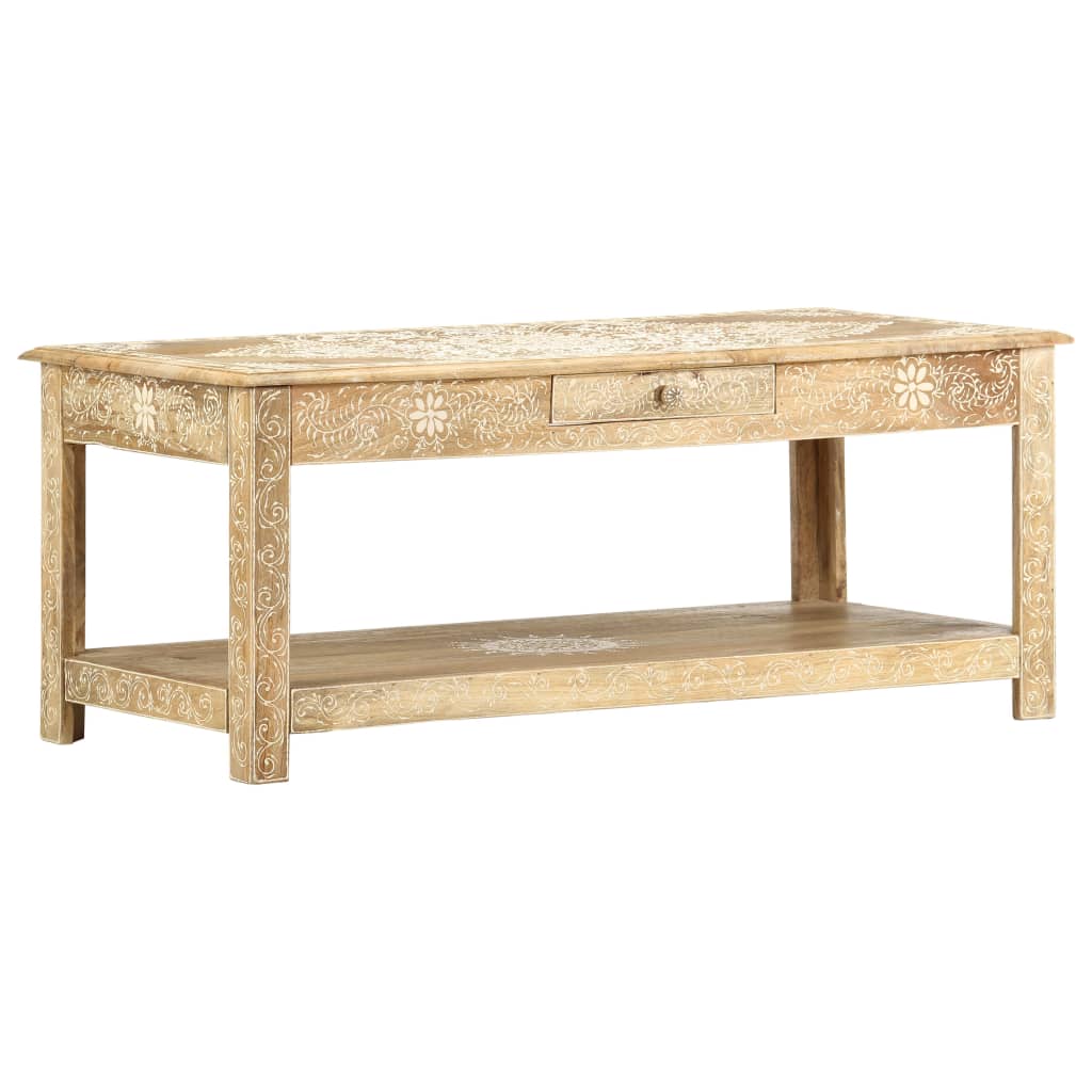 vidaXL Coffee Table | Brown | Solid mango wood | 110x50x45 cm | Coffee Table