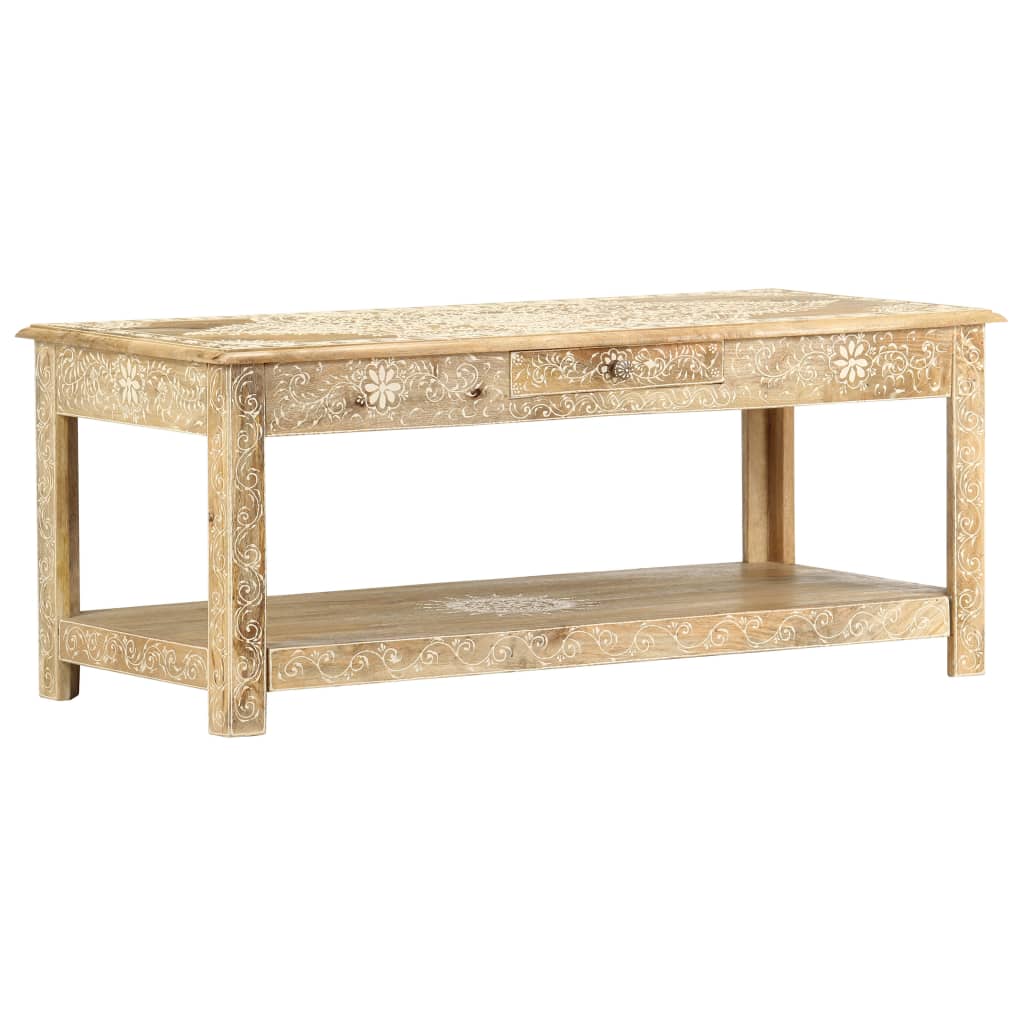 vidaXL Coffee Table | Brown | Solid mango wood | 110x50x45 cm | Coffee Table