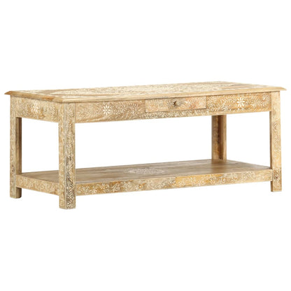 vidaXL Coffee Table | Brown | Solid mango wood | 110x50x45 cm | Coffee Table
