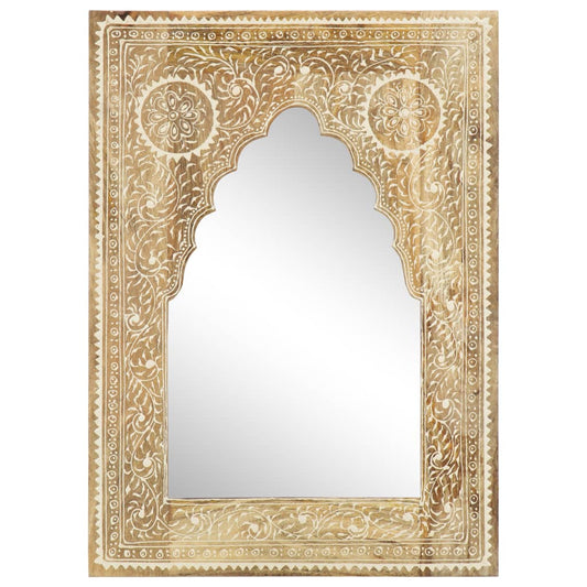 286156 vidaXL Hand Painted Mirror 40x55 cm Solid Mango Wood