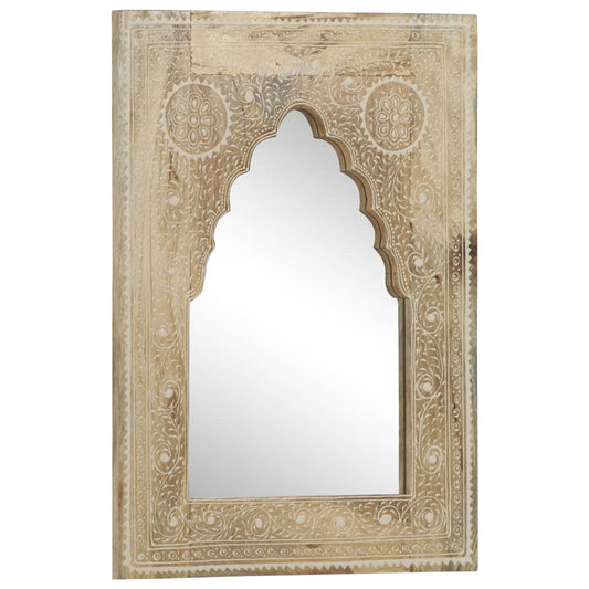 286156 vidaXL Hand Painted Mirror 40x55 cm Solid Mango Wood
