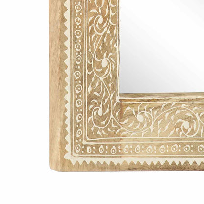 286156 vidaXL Hand Painted Mirror 40x55 cm Solid Mango Wood