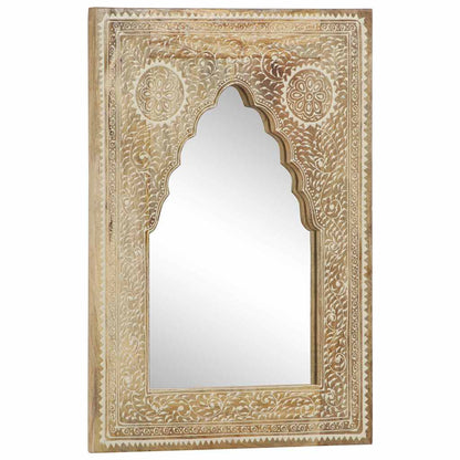 286156 vidaXL Hand Painted Mirror 40x55 cm Solid Mango Wood