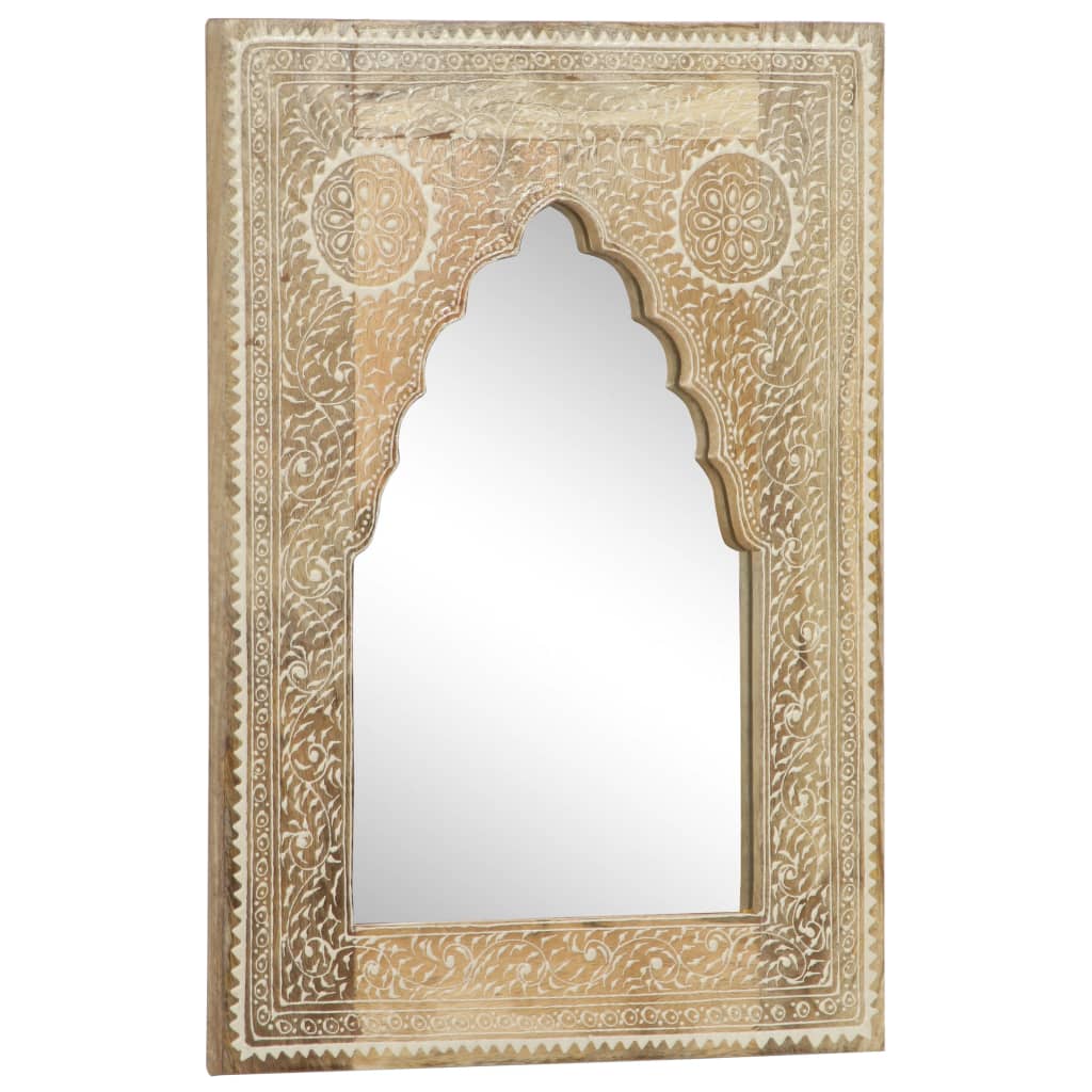 vidaXL Hand Painted Mirror 40x55 cm Solid Mango Wood