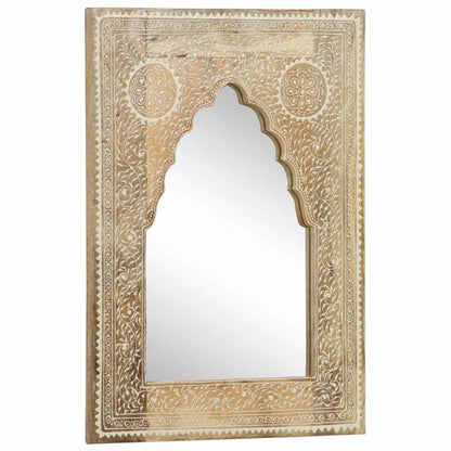 286156 vidaXL Hand Painted Mirror 40x55 cm Solid Mango Wood