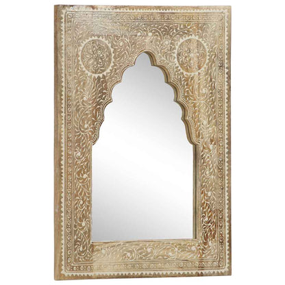 286156 vidaXL Hand Painted Mirror 40x55 cm Solid Mango Wood