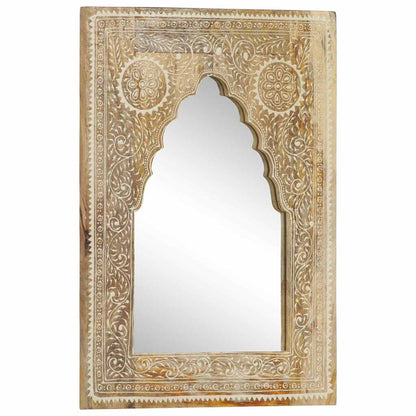 286156 vidaXL Hand Painted Mirror 40x55 cm Solid Mango Wood
