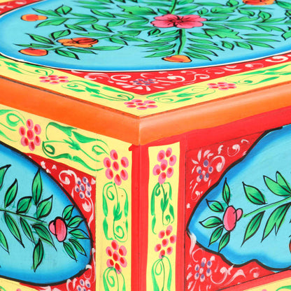 vidaXL Hand Painted Console Table 80x35x75 cm Solid Mango Wood