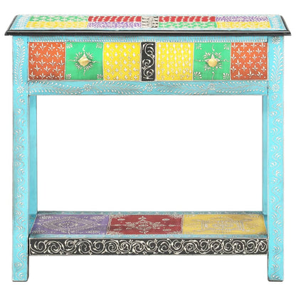 286160 vidaXL Hand Painted Console Table 80x35x75 cm Solid Mango Wood