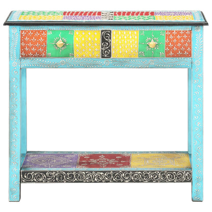286160 vidaXL Hand Painted Console Table 80x35x75 cm Solid Mango Wood