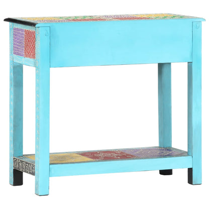 286160 vidaXL Hand Painted Console Table 80x35x75 cm Solid Mango Wood