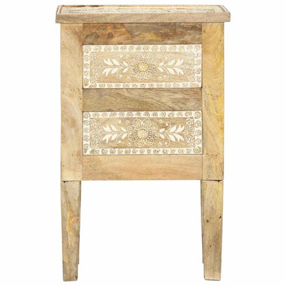 286161 vidaXL Hand Painted Bedside Cabinet 40x30x60 cm Solid Mango Wood