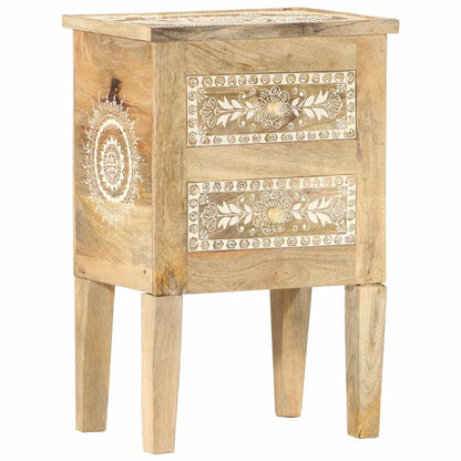 286161 vidaXL Hand Painted Bedside Cabinet 40x30x60 cm Solid Mango Wood