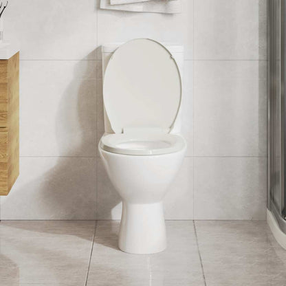 vidaXL Soft-Close Toilet Seat Light Grey Oval