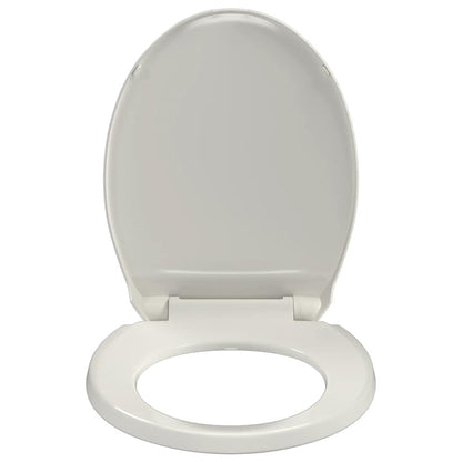 vidaXL Soft-Close Toilet Seat Light Grey Oval