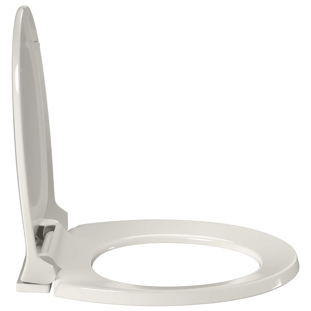vidaXL Soft-Close Toilet Seat Light Grey Oval