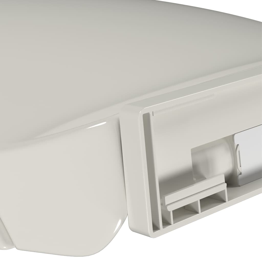 vidaXL Soft-Close Toilet Seat Light Grey Oval