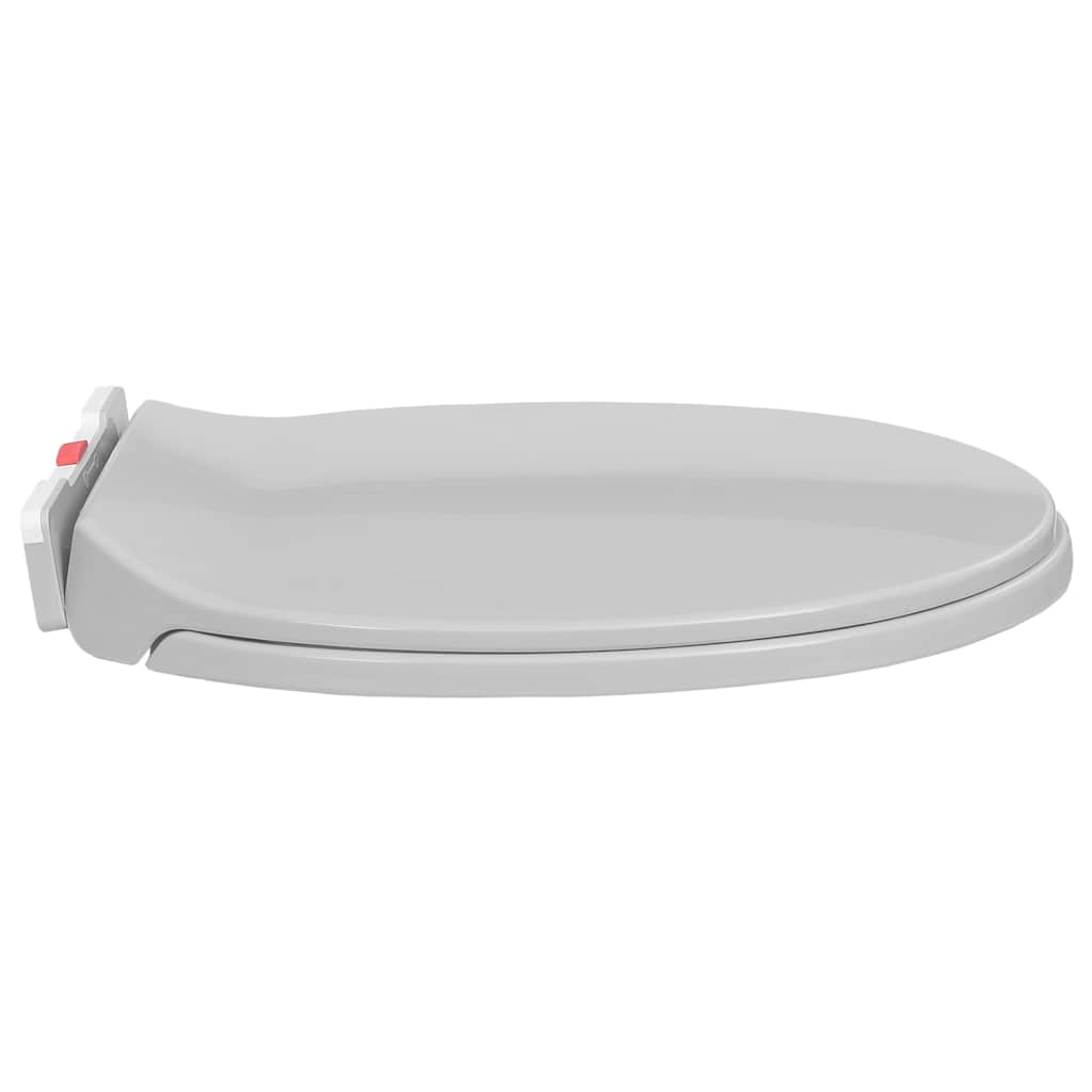 vidaXL Soft-Close Toilet Seat Quick Release Light Grey Oval