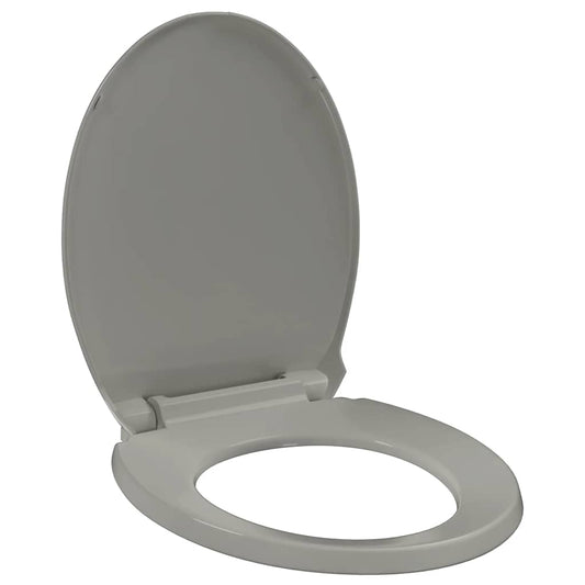 vidaXL Soft-Close Toilet Seat Grey Oval