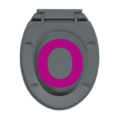 vidaXL Soft-Close Toilet Seat Grey Oval