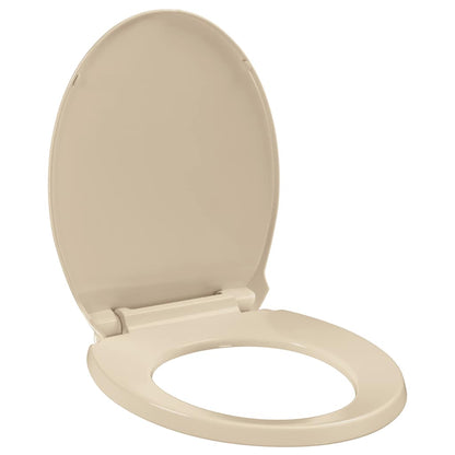 vidaXL Soft-Close Toilet Seat Quick Release Beige Oval