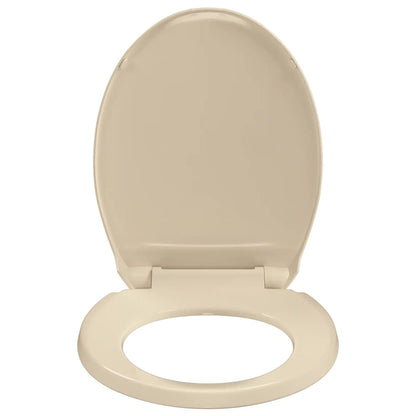 vidaXL Soft-Close Toilet Seat Quick Release Beige Oval