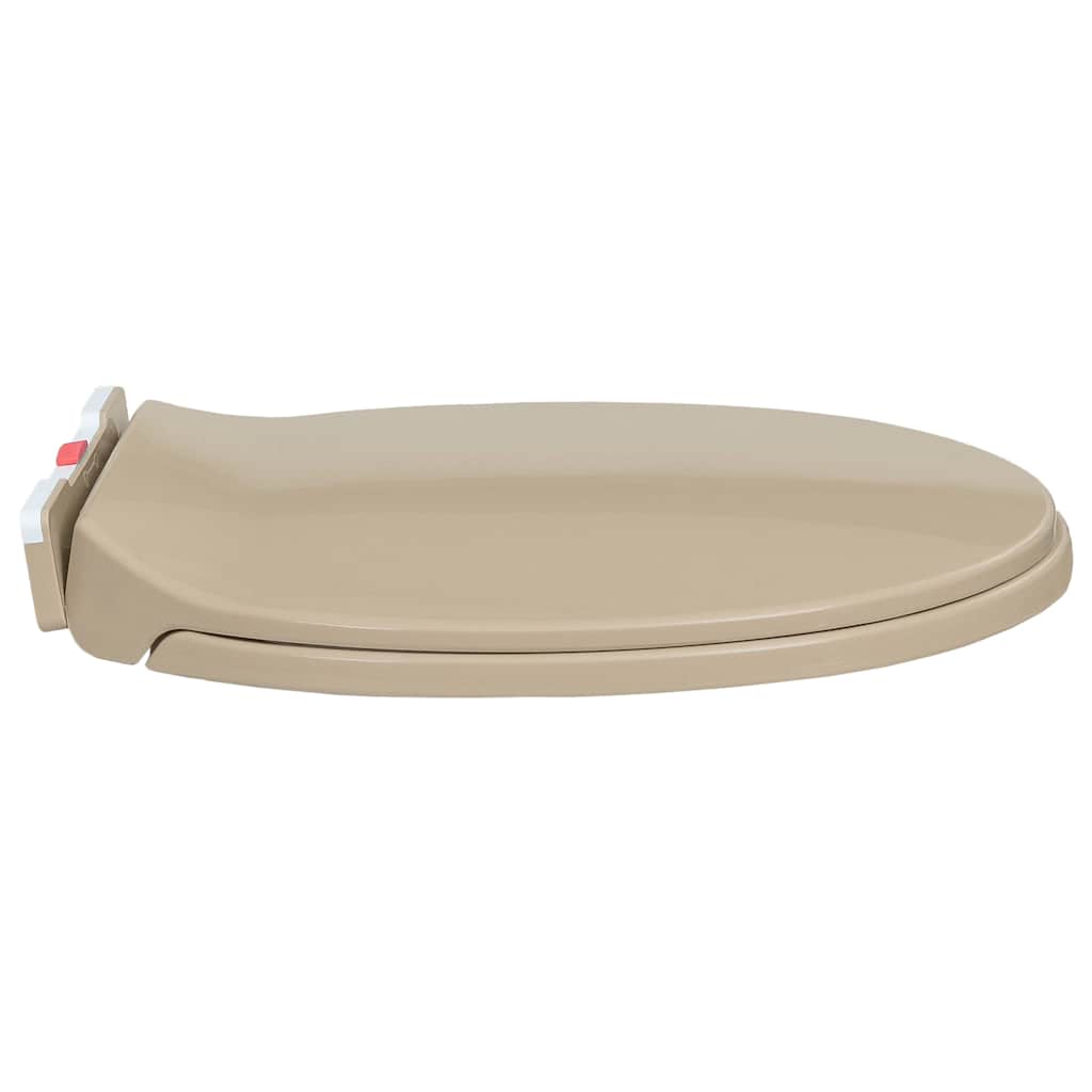vidaXL Soft-Close Toilet Seat Quick Release Beige Oval