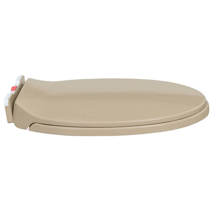 vidaXL Soft-Close Toilet Seat Quick Release Beige Oval