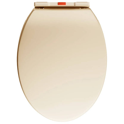 vidaXL Soft-Close Toilet Seat Quick Release Beige Oval