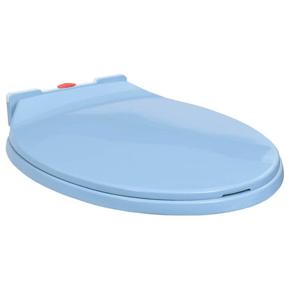 vidaXL Soft-Close Toilet Seat Quick Release Blue Oval