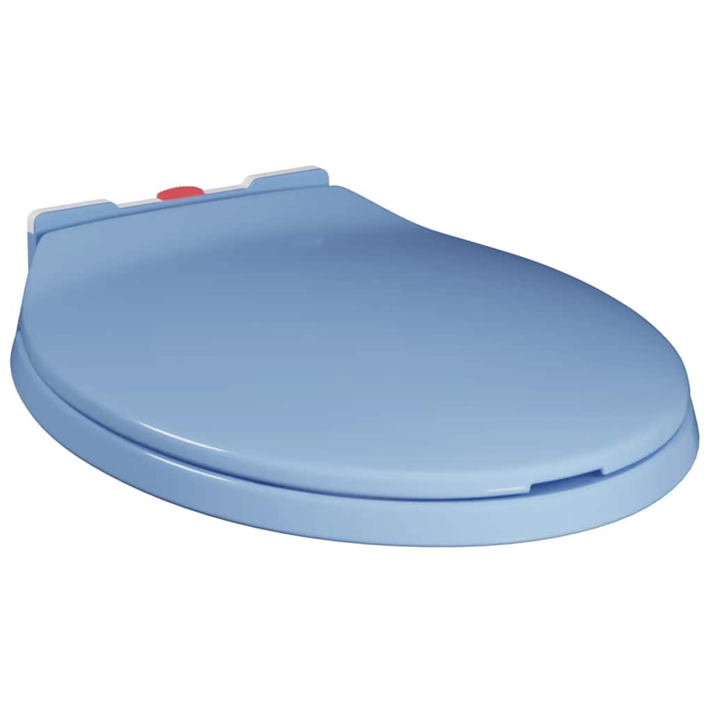 vidaXL Soft-Close Toilet Seat Quick Release Blue Oval