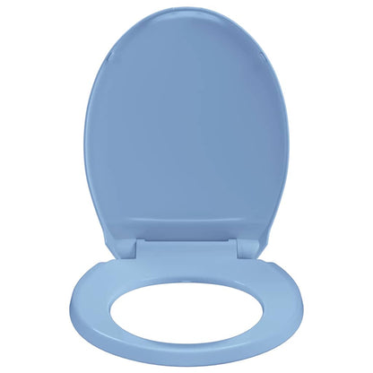 vidaXL Soft-Close Toilet Seat Quick Release Blue Oval