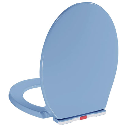 vidaXL Soft-Close Toilet Seat Quick Release Blue Oval