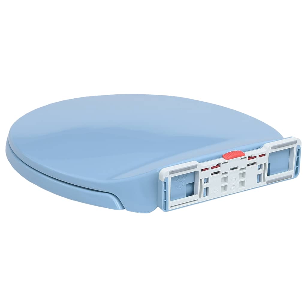 vidaXL Soft-Close Toilet Seat Quick Release Blue Oval