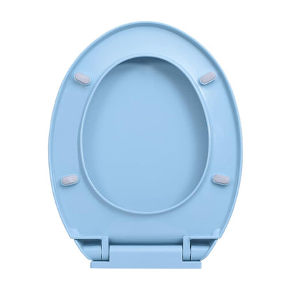 vidaXL Soft-Close Toilet Seat Quick Release Blue Oval