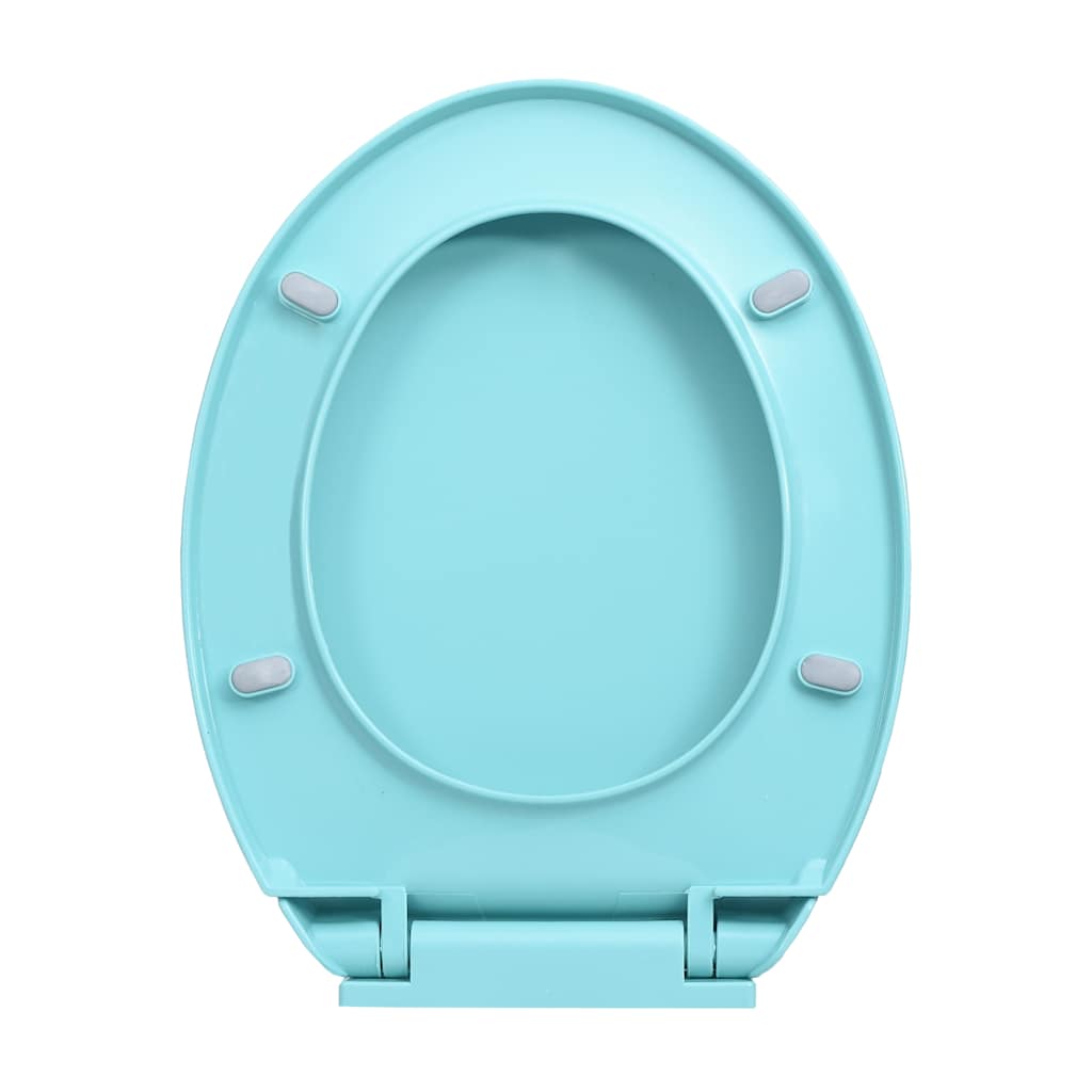 vidaXL Soft-Close Toilet Seat Green Oval