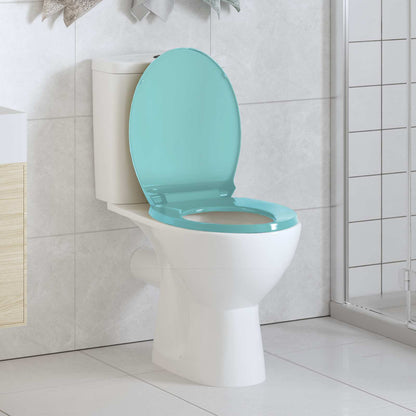 vidaXL Soft-Close Toilet Seat Green Oval