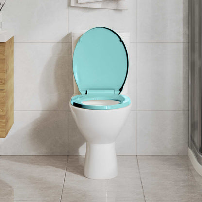 vidaXL Soft-Close Toilet Seat Green Oval